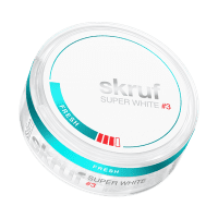 Skruf Super White Slim Fresh Strong #3 Nicotine Pouches