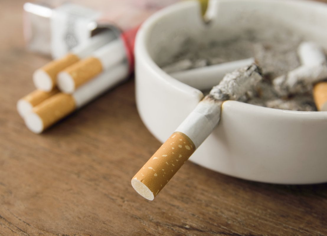 Cigarettes in an ashtray