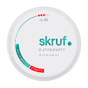 skruf super white fresh mint strong #53