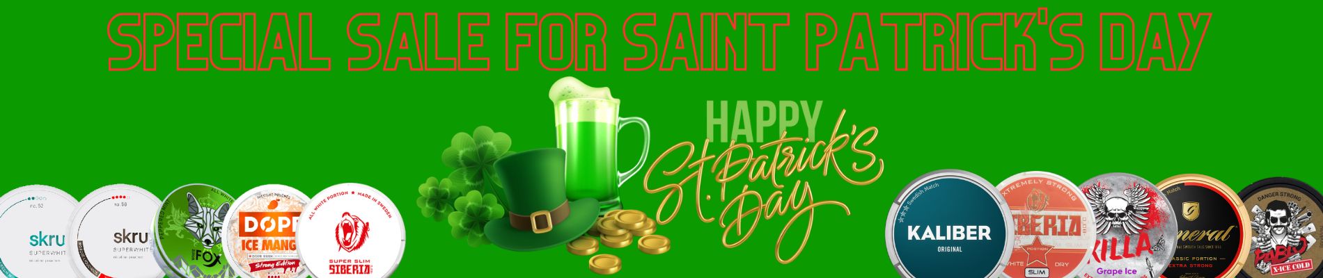 Saint Patrick's Day, Nicotine Pouches and Snus